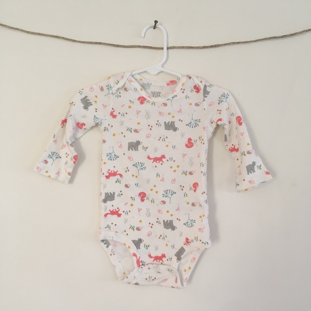 Carter’s baby girl bodysuit woodland animals